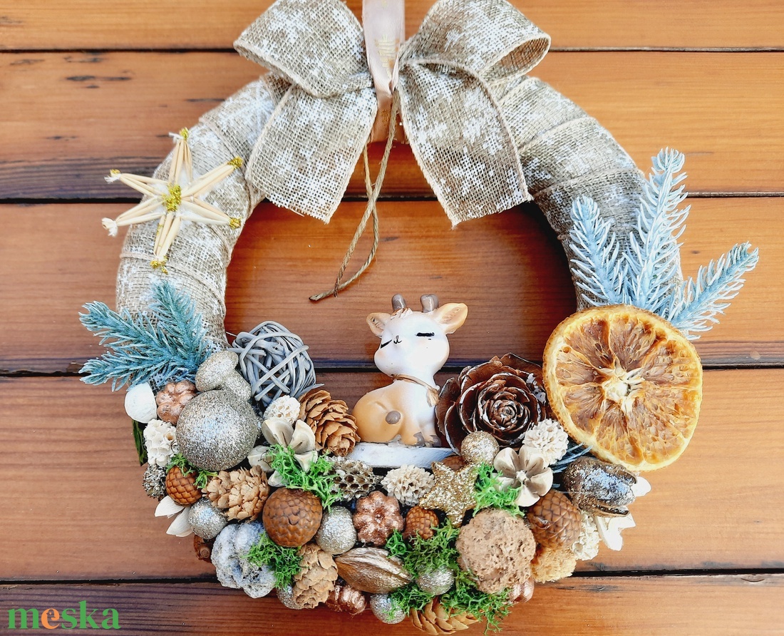 Karácsonyi ajtódísz - karácsony - karácsonyi lakásdekoráció - karácsonyi manók, figurák - Meska.hu