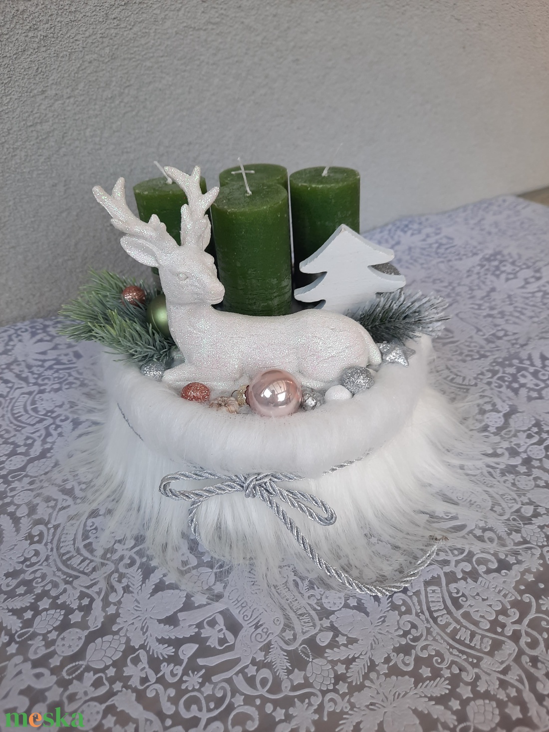 Szarvasos adventi koszorú  - karácsony - adventi díszek - adventi asztaldísz - Meska.hu Szarvasos adventi koszorú  - karácsony - adventi díszek - adventi asztaldísz - Meska.hu
