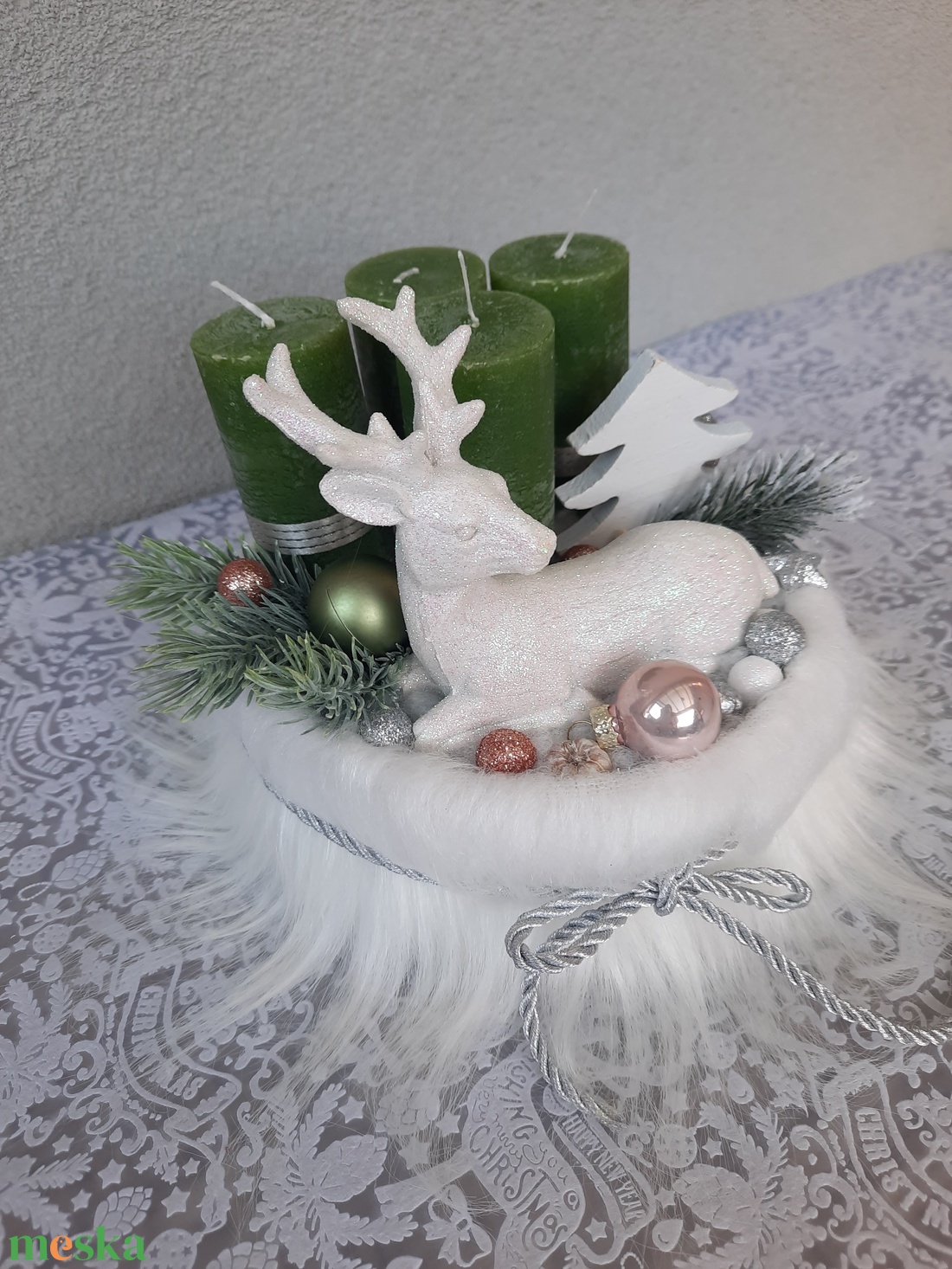 Szarvasos adventi koszorú  - karácsony - adventi díszek - adventi asztaldísz - Meska.hu Szarvasos adventi koszorú  - karácsony - adventi díszek - adventi asztaldísz - Meska.hu