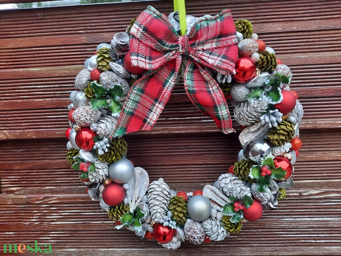  Karácsonyi ajtódísz  - karácsony - karácsonyi lakásdekoráció - karácsonyi ajtódíszek - Meska.hu