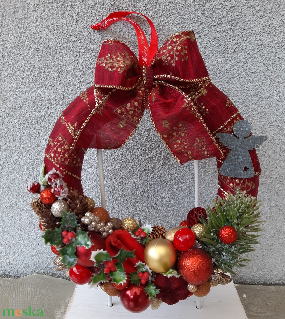  Karácsonyi ajtódísz  - karácsony - karácsonyi lakásdekoráció - karácsonyi ajtódíszek - Meska.hu