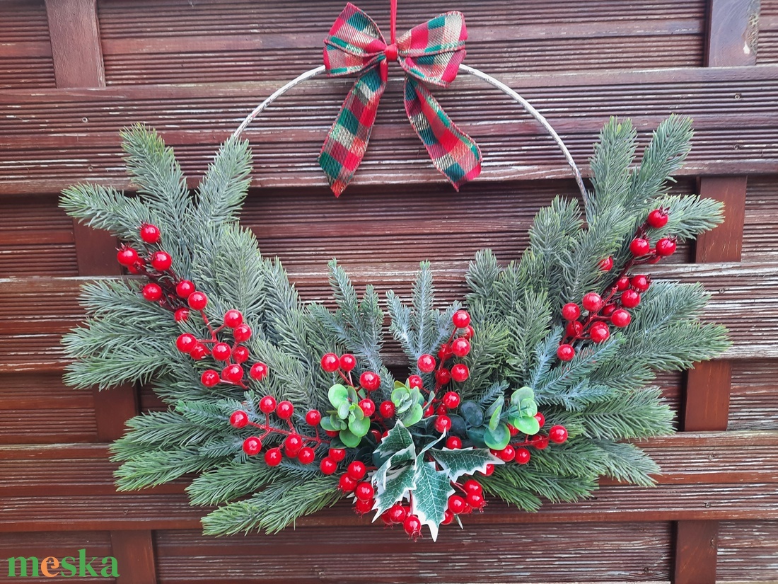 Karácsonyi kapudísz - karácsony - karácsonyi lakásdekoráció - karácsonyi ajtódíszek - Meska.hu