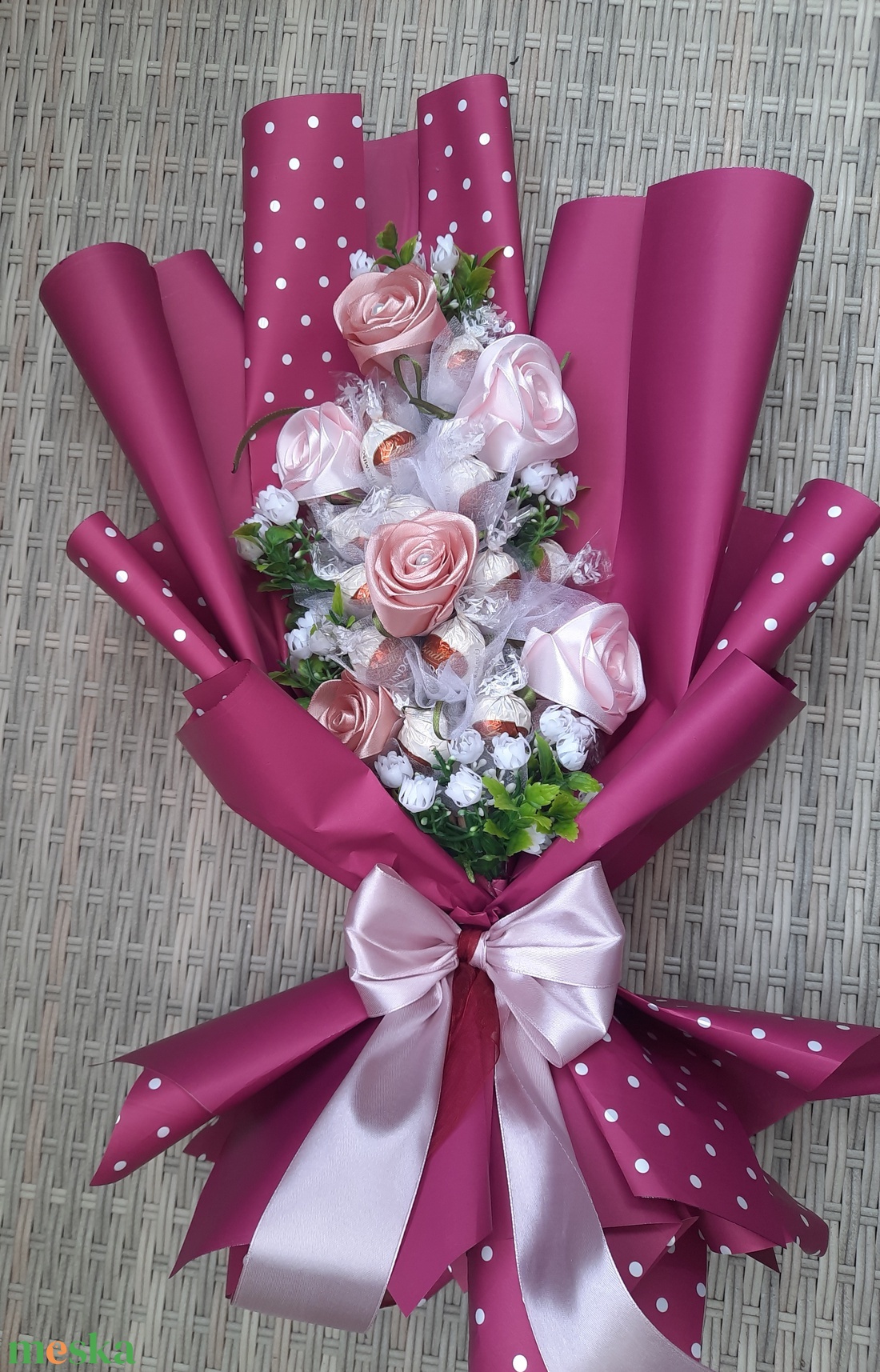 Csokicsokor  - otthon & életmód - vallás - temetkezési tárgy - sírcsokor, virág dekoráció - Meska.hu