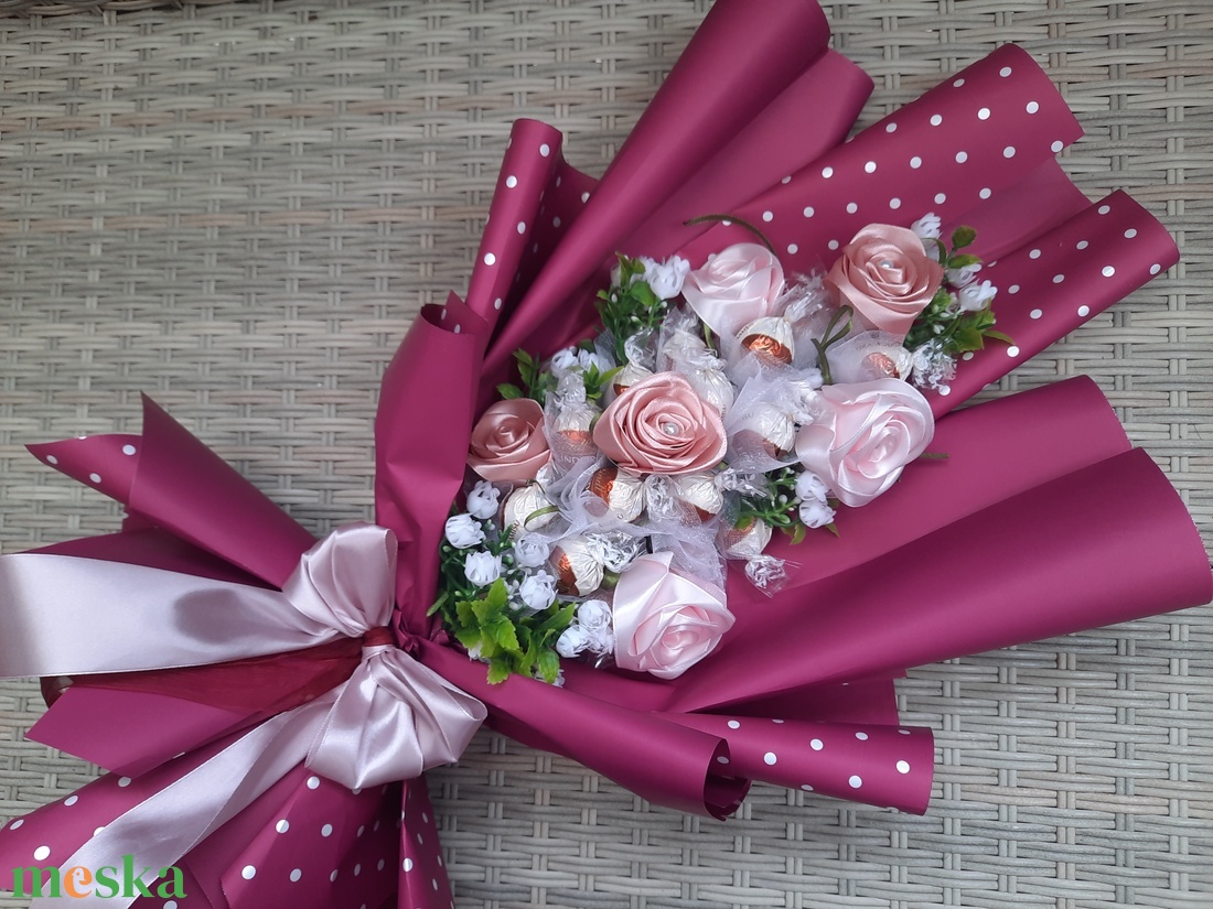 Csokicsokor  - otthon & életmód - vallás - temetkezési tárgy - sírcsokor, virág dekoráció - Meska.hu