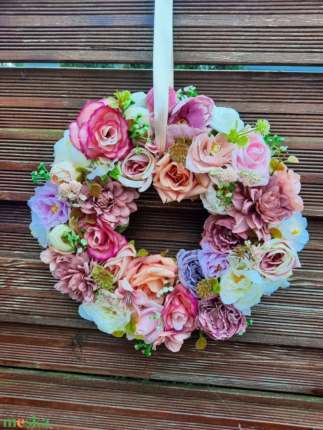 Csupa virág ajtódísz  - otthon & életmód - dekoráció - ajtó- és ablak dekoráció - ajtódísz & kopogtató - Meska.hu