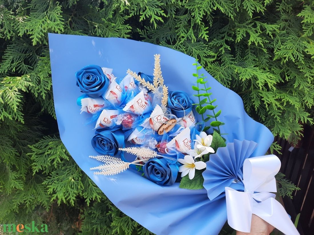 Csokicsokor  - otthon & életmód - vallás - temetkezési tárgy - sírcsokor, virág dekoráció - Meska.hu