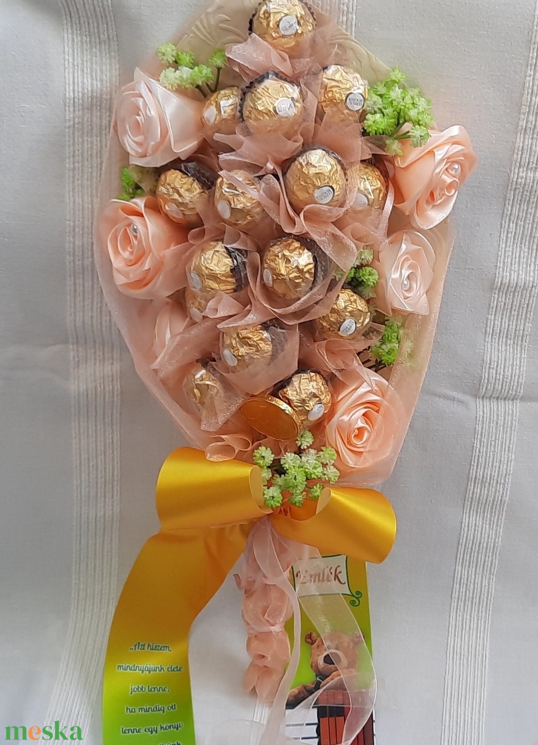 Csokicsokor Ferrero Rocherból - otthon & életmód - virágdekoráció - virágok - virágcsokor - Meska.hu