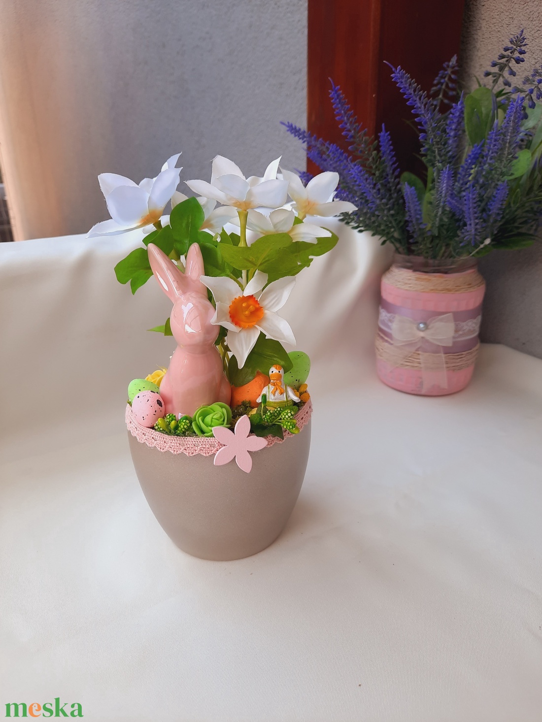 Húsvéti kaspós asztaldísz  - otthon & életmód - dekoráció - asztal és polc dekoráció - asztaldísz - Meska.hu