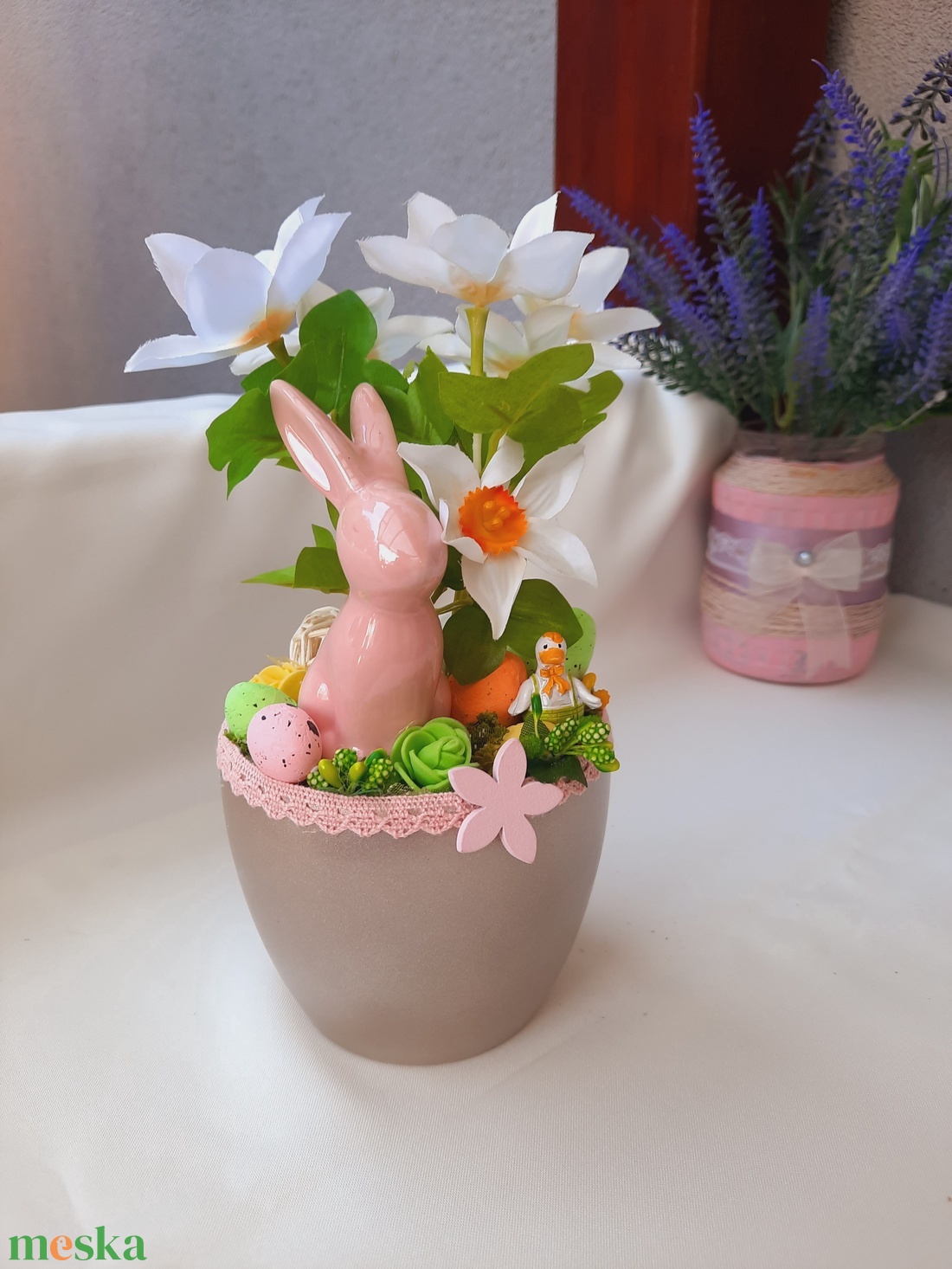 Húsvéti kaspós asztaldísz  - otthon & életmód - dekoráció - asztal és polc dekoráció - asztaldísz - Meska.hu