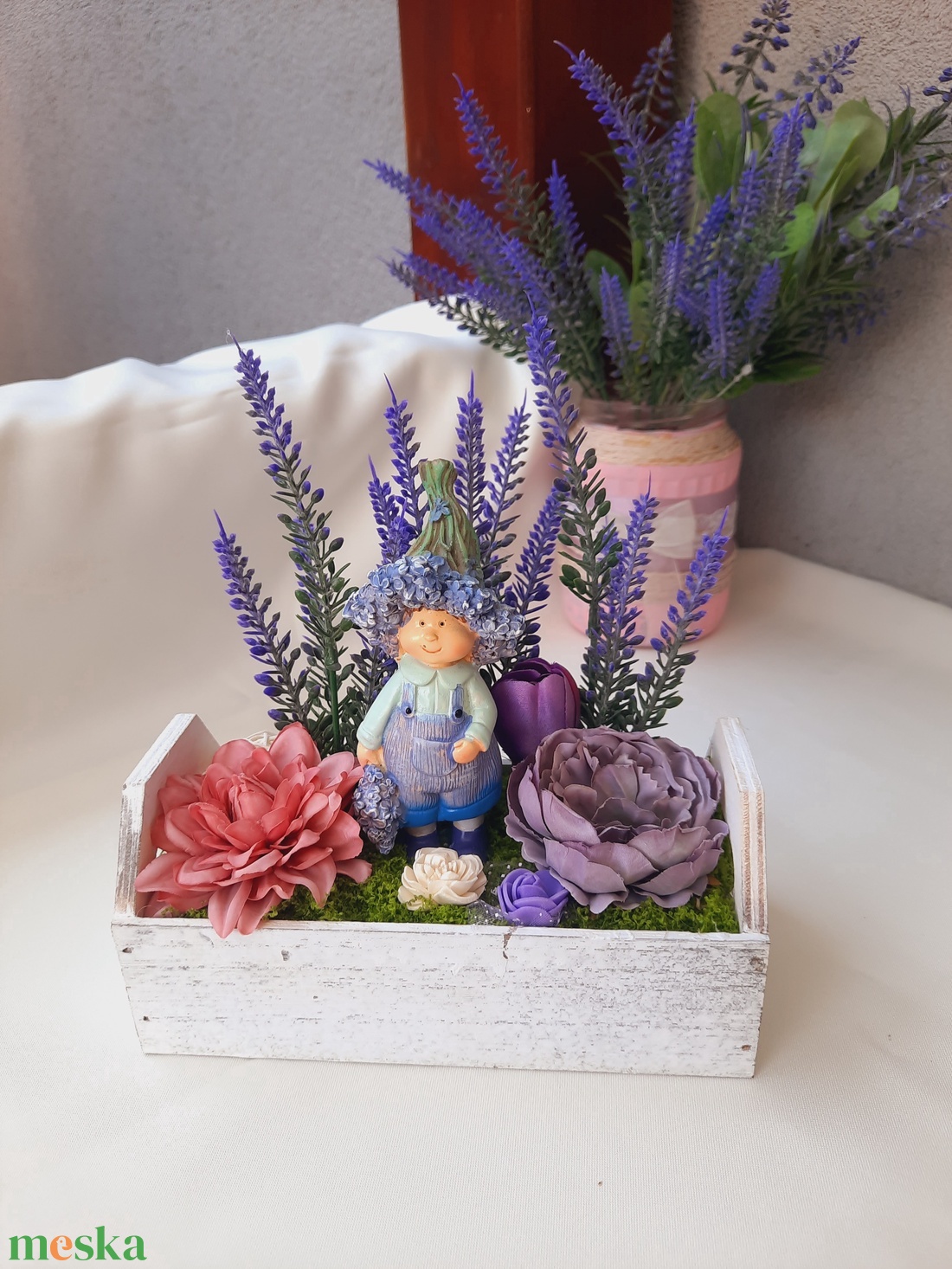 Levendula figurás  asztaldísz  - otthon & életmód - dekoráció - asztal és polc dekoráció - asztaldísz - Meska.hu