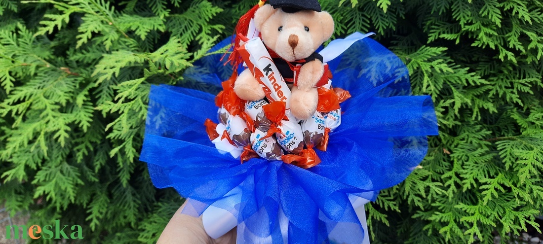 Csokicsokor ballagásra  - otthon & életmód - virágdekoráció - virágok - virágcsokor - Meska.hu