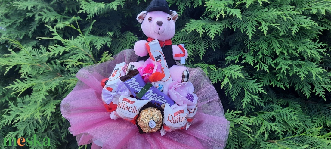 Csokicsokor ballagásra  - otthon & életmód - virágdekoráció - virágok - virágcsokor - Meska.hu