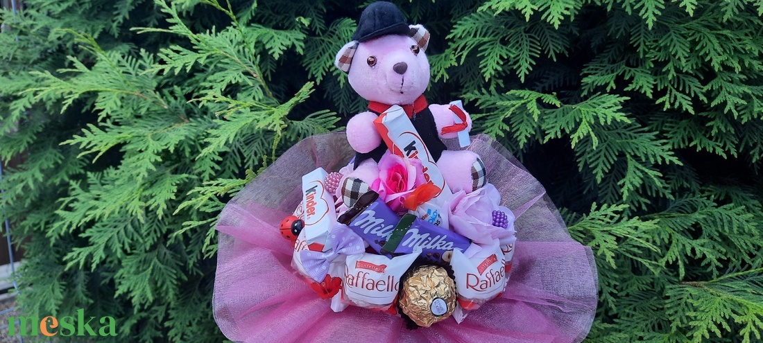 Csokicsokor ballagásra  - otthon & életmód - virágdekoráció - virágok - virágcsokor - Meska.hu