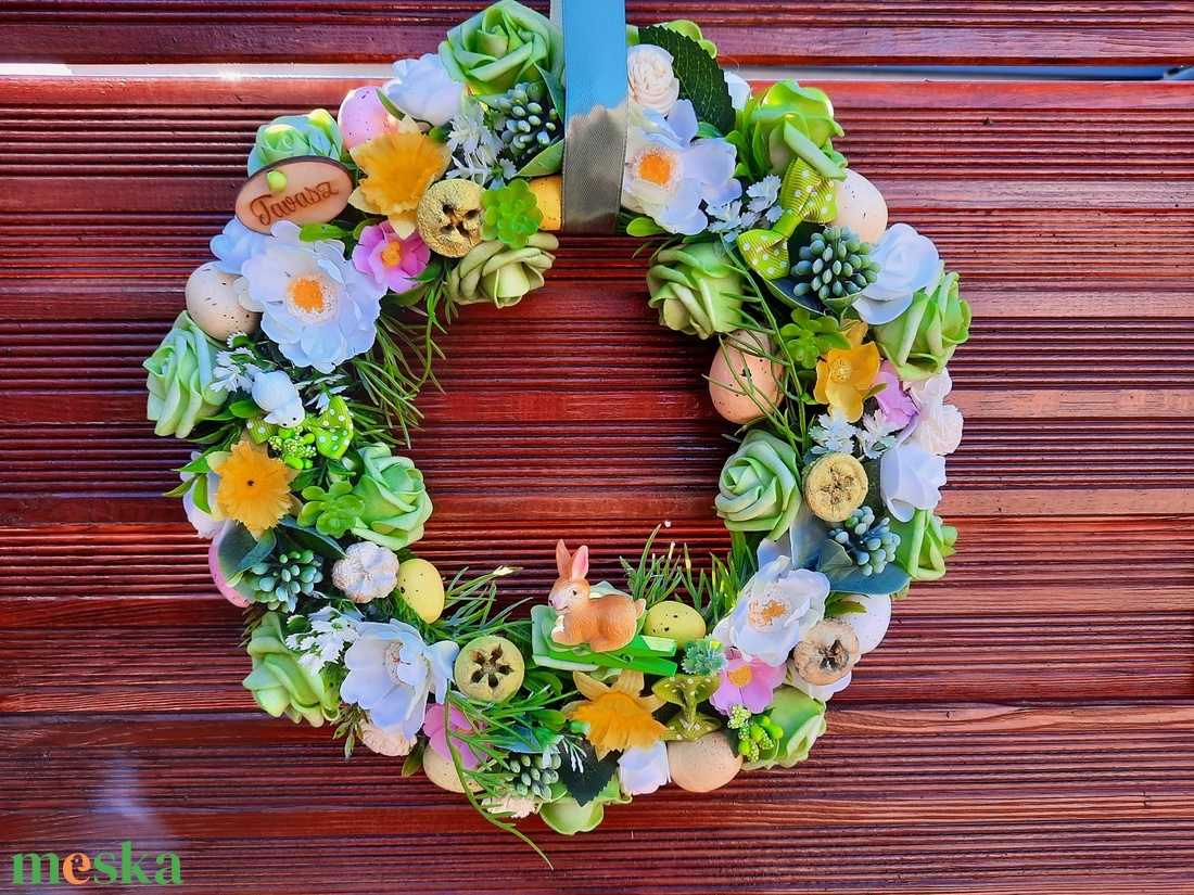 Húsvéti ajtódísz - otthon & életmód - dekoráció - ajtó- és ablak dekoráció - ajtódísz & kopogtató - Meska.hu