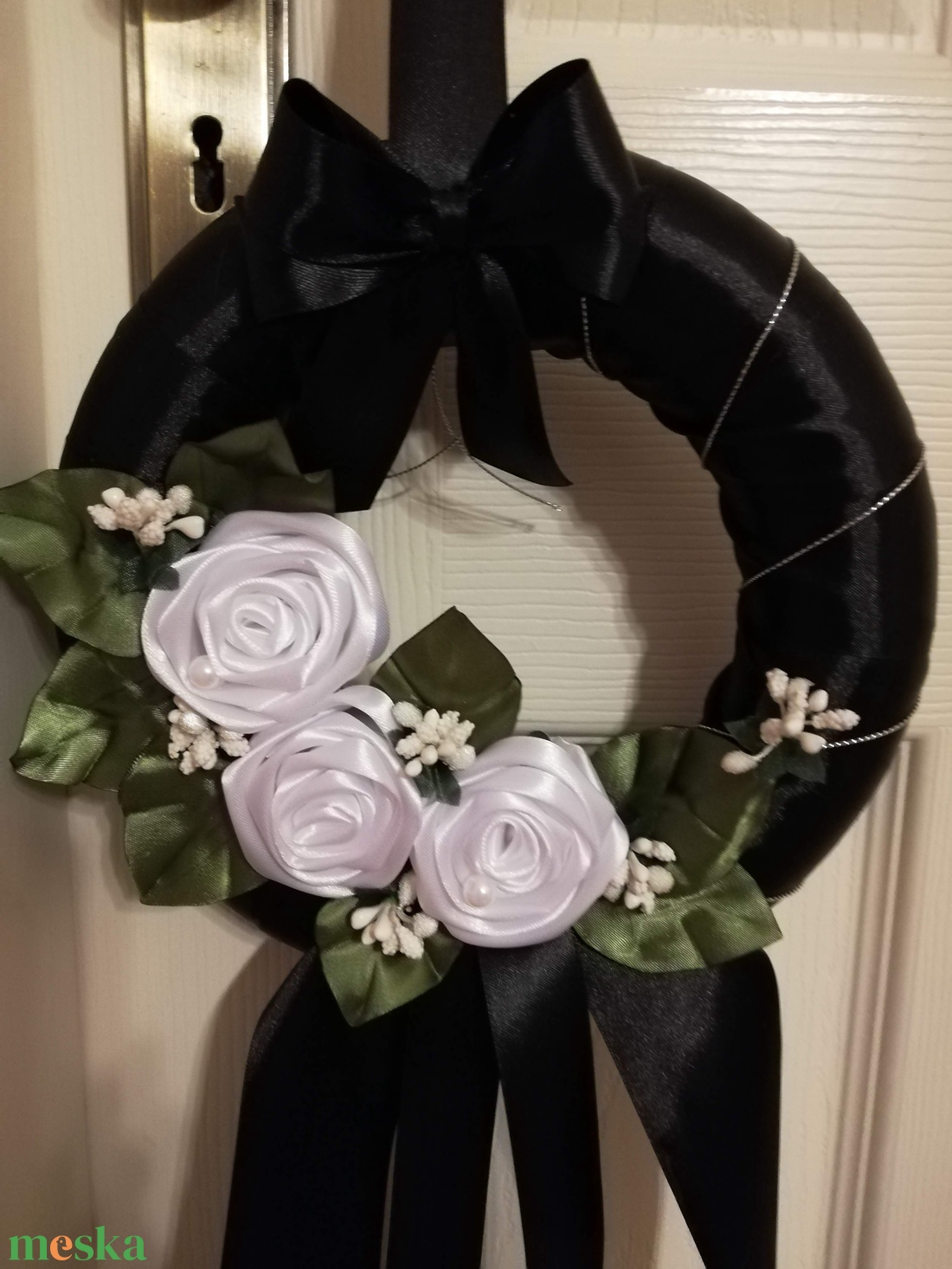Kegyeleti koszorú - otthon & életmód - dekoráció - ajtó- és ablak dekoráció - ajtódísz & kopogtató - Meska.hu