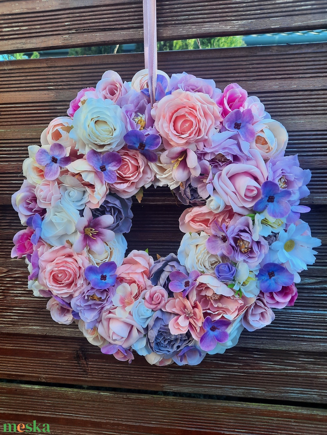 Csupa virág ajtódísz  - otthon & életmód - dekoráció - ajtó- és ablak dekoráció - ajtódísz & kopogtató - Meska.hu