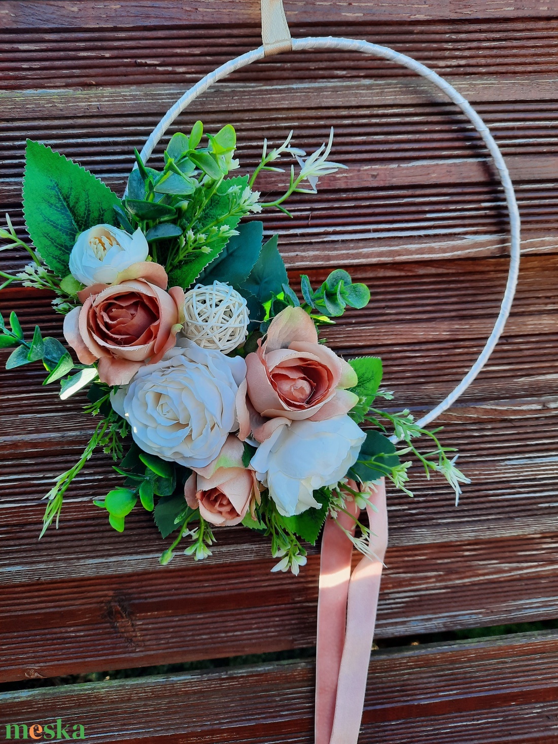 Virágos ajtódísz  - otthon & életmód - dekoráció - ajtó- és ablak dekoráció - ajtódísz & kopogtató - Meska.hu