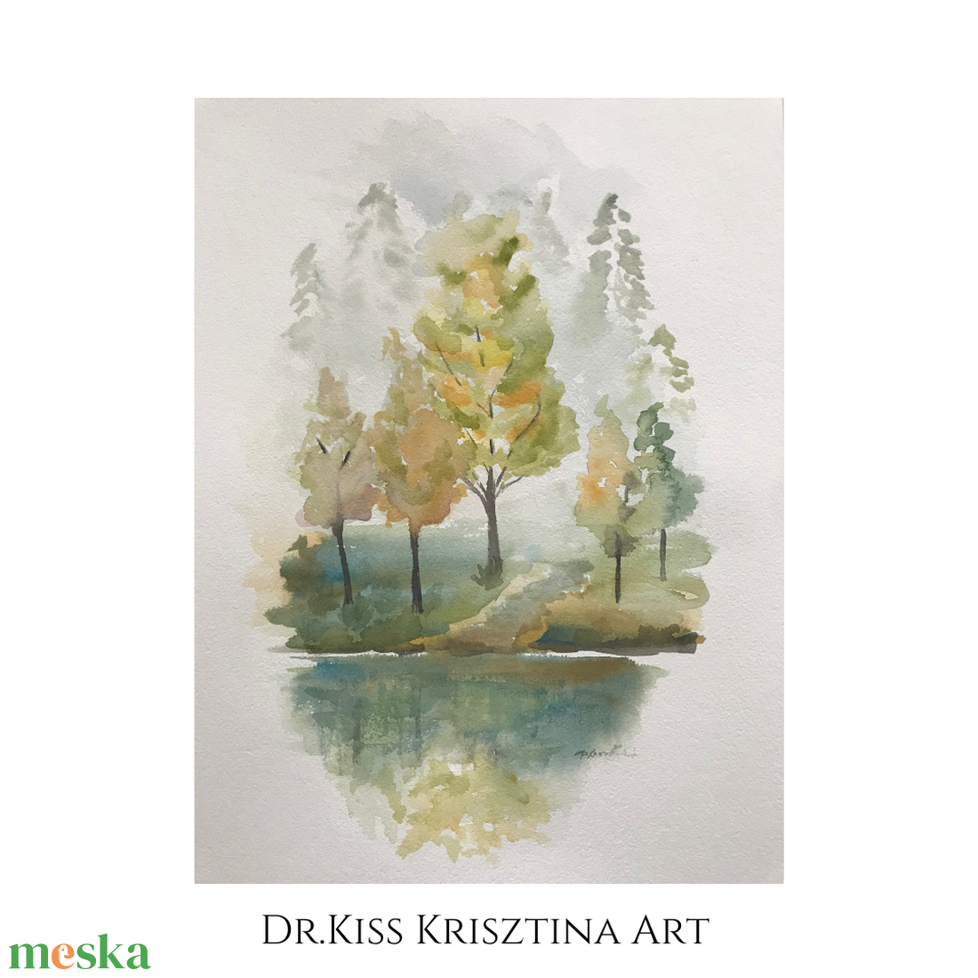 Őszi tájkép - Akvarell - 28x38cm - művészet - festmény - akvarell - Meska.hu