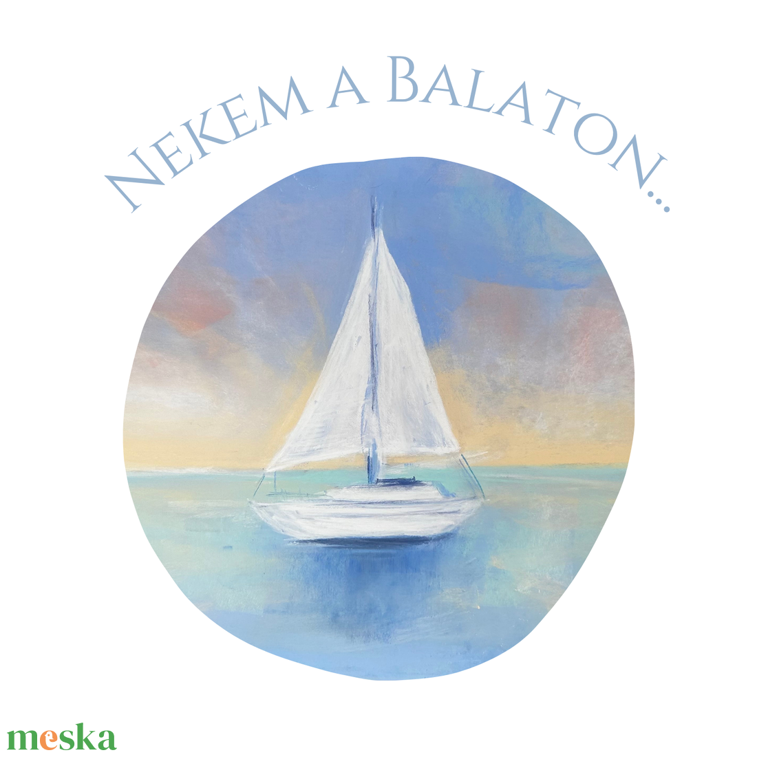Képeslap - Nekem a Balaton - 13 x 18 cm - borítékkal - otthon & életmód - papír, írószer - ajándékozás kellékei - képeslap, üdvözlőlap - Meska.hu
