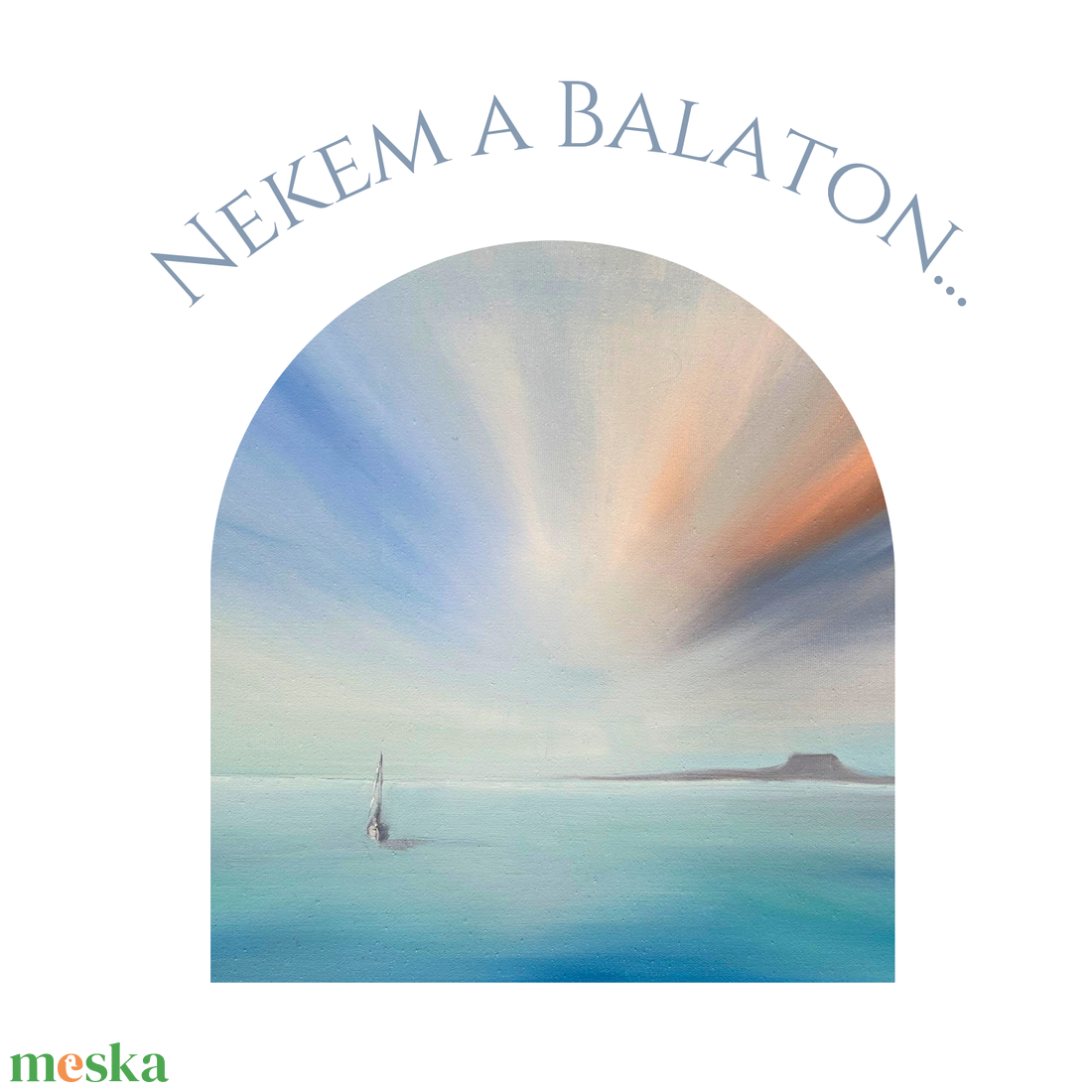 Képeslap - Nekem a Balaton - 13 x 18 cm - borítékkal - otthon & életmód - papír, írószer - ajándékozás kellékei - képeslap, üdvözlőlap - Meska.hu