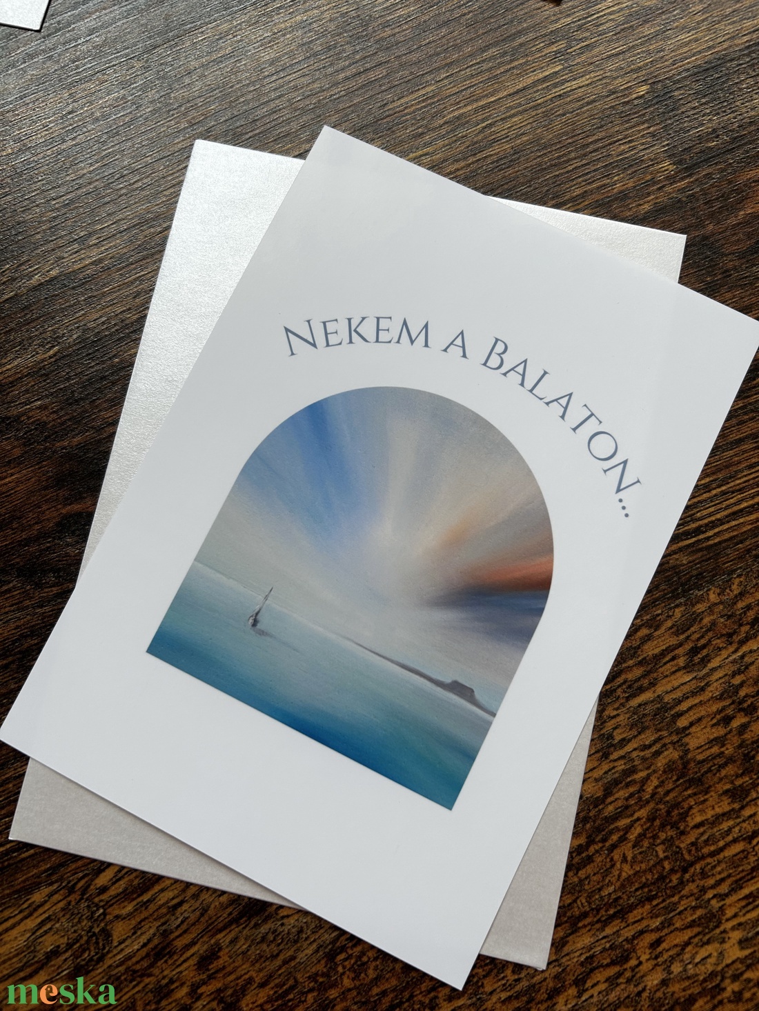 Képeslap - Nekem a Balaton - 13 x 18 cm - borítékkal - otthon & életmód - papír, írószer - ajándékozás kellékei - képeslap, üdvözlőlap - Meska.hu