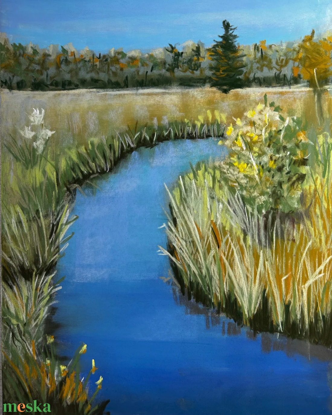 Mesélnek a folyók - A/3 -  Pasztellfestmény  - művészet - festmény - pasztell - Meska.hu Mesélnek a folyók - A/3 -  Pasztellfestmény  - művészet - festmény - pasztell - Meska.hu