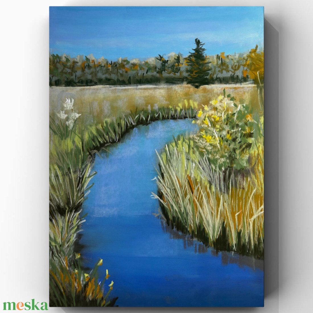 Mesélnek a folyók - A/3 -  Pasztellfestmény  - művészet - festmény - pasztell - Meska.hu Mesélnek a folyók - A/3 -  Pasztellfestmény  - művészet - festmény - pasztell - Meska.hu