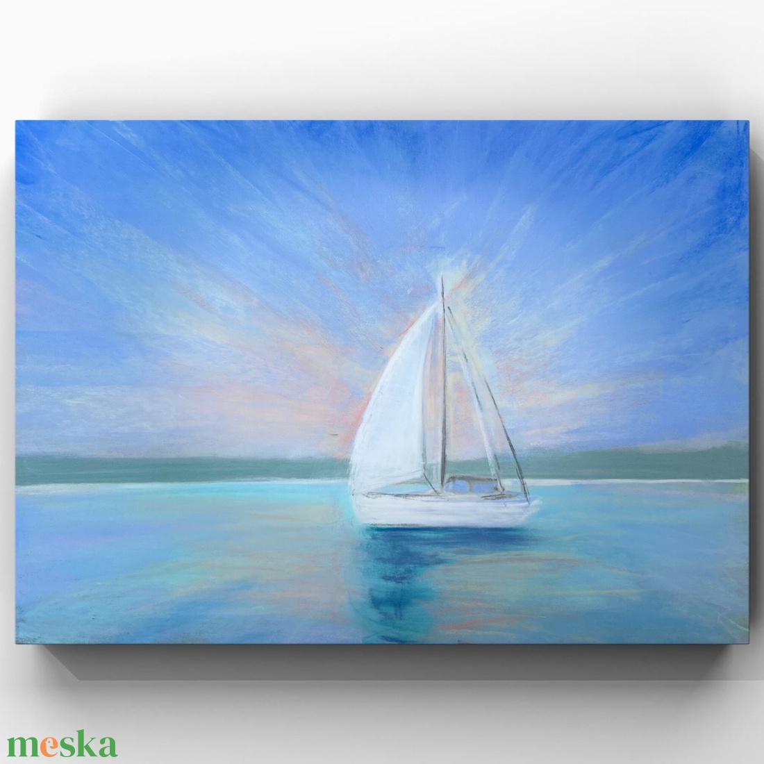 Balaton eszenciája - A/3  - Vitorlás - Pasztellfestmény - művészet - festmény - pasztell - Meska.hu Balaton eszenciája - A/3  - Vitorlás - Pasztellfestmény - művészet - festmény - pasztell - Meska.hu