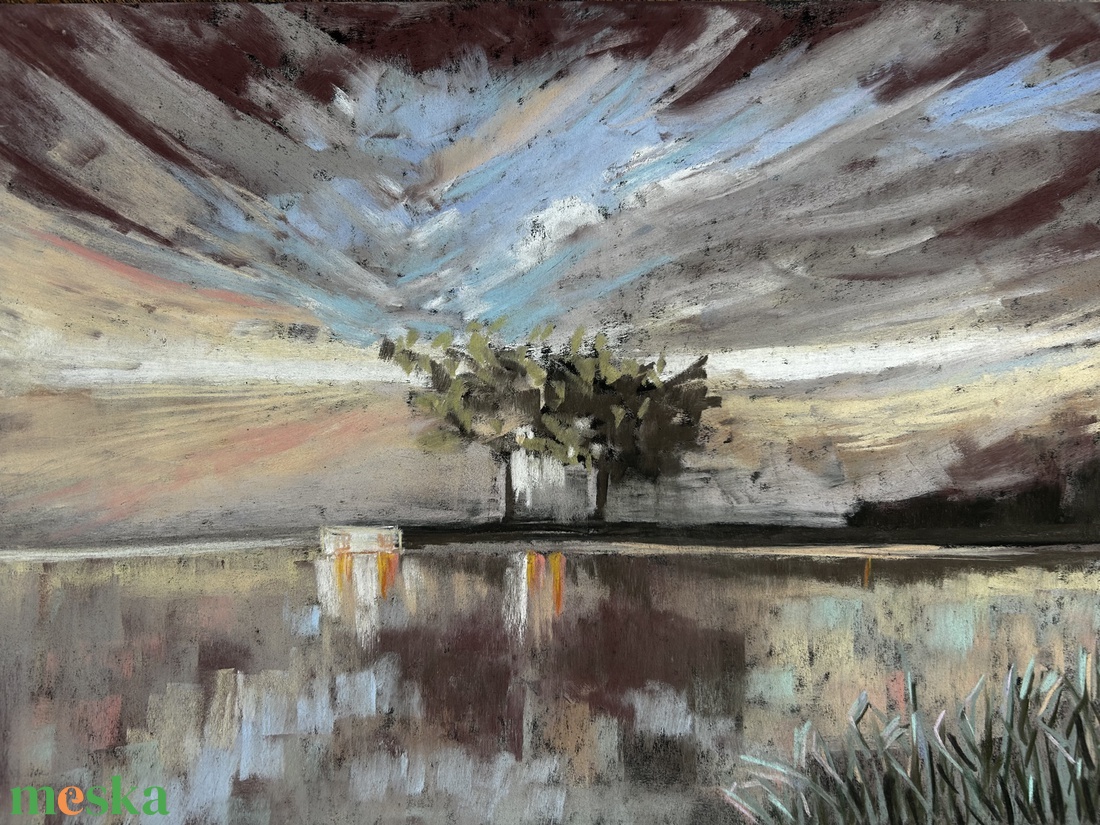 Tükröződés - A/3 - Pasztellfestmény - művészet - festmény - pasztell - Meska.hu
