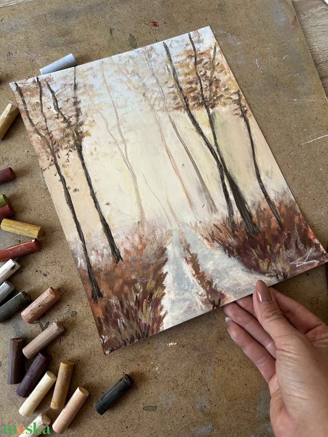 Pasztellfestmény -  Utam - 20x30cm - művészet - festmény - pasztell - Meska.hu