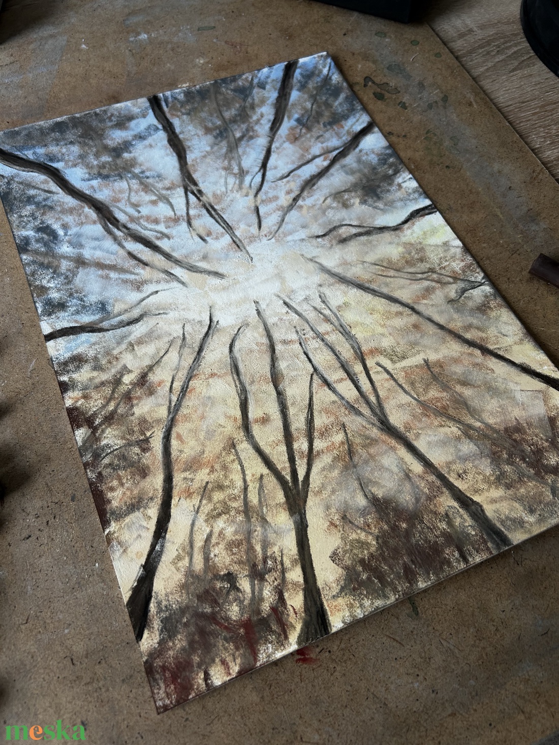 Pasztellfestmény -  Nézz fel - 20x30cm - művészet - festmény - pasztell - Meska.hu