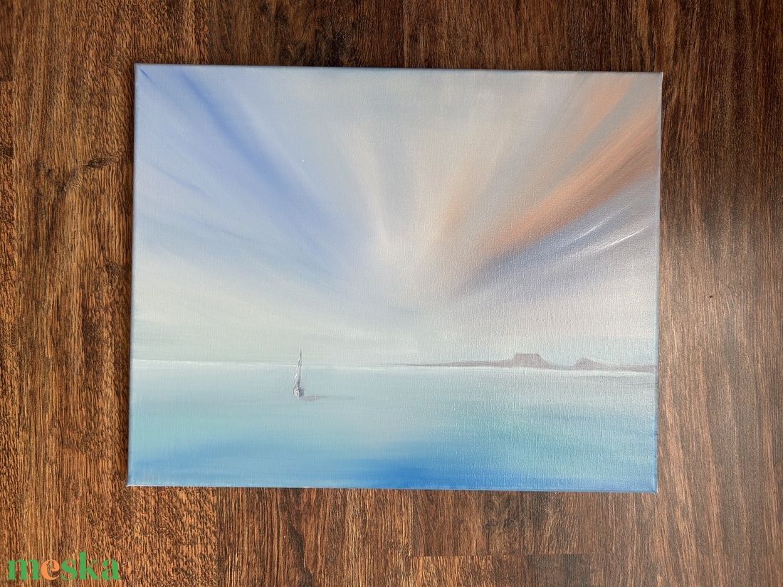 Balaton eszenciája - 40 x 50 cm - művészet - festmény - olajfestmény - Meska.hu