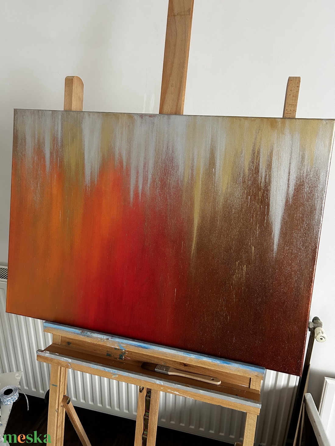 Vízesés - 50 x 70 cm - művészet - festmény - olajfestmény - Meska.hu