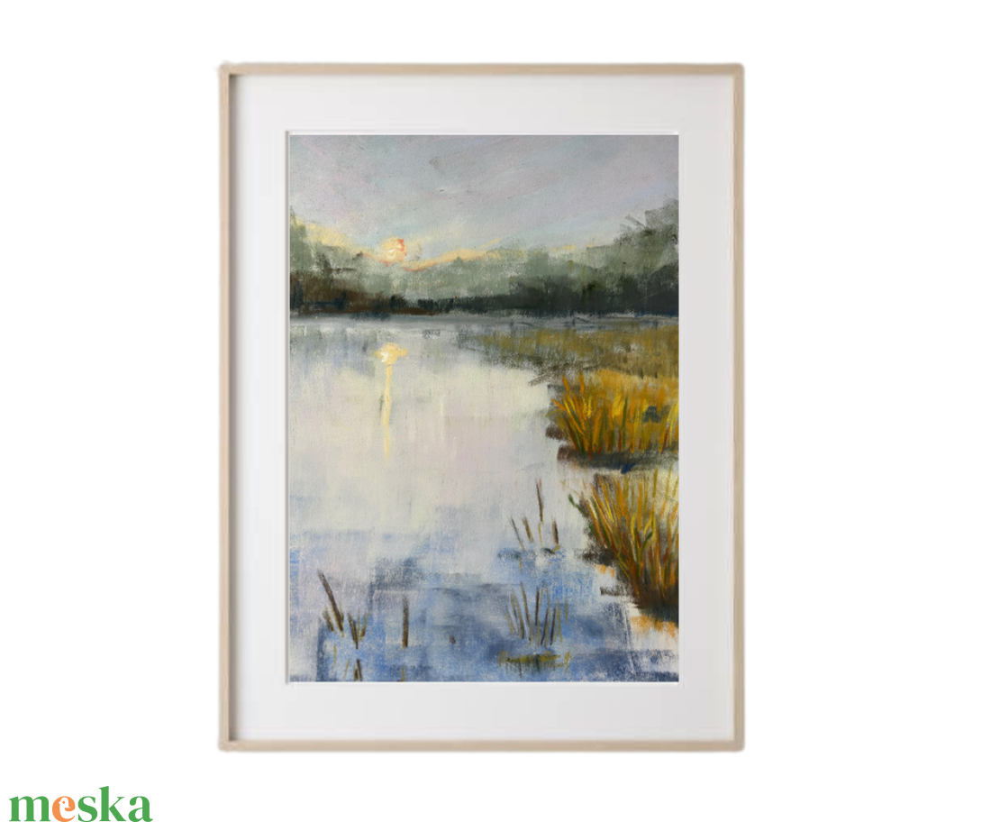 Pasztellfestmény - Szürkület - A/4 - 21x29,7cm  - művészet - festmény - pasztell - Meska.hu