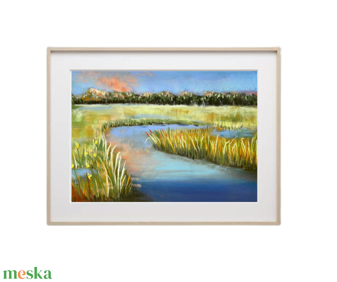 Mesélnek a folyók - A/3 - Pasztellfestmény  - művészet - festmény - pasztell - Meska.hu