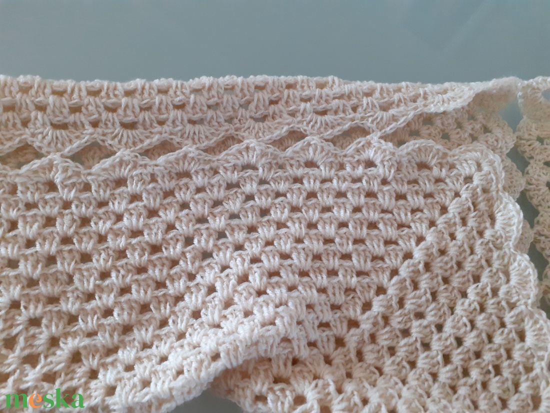 Ekrü hexagon felső - ruha & divat - női ruha - bolero - Meska.hu Ekrü hexagon felső - ruha & divat - női ruha - bolero - Meska.hu