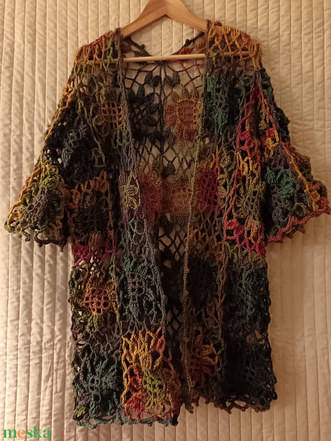 Napraforgó kimonó - ruha & divat - női ruha - kardigánok - Meska.hu