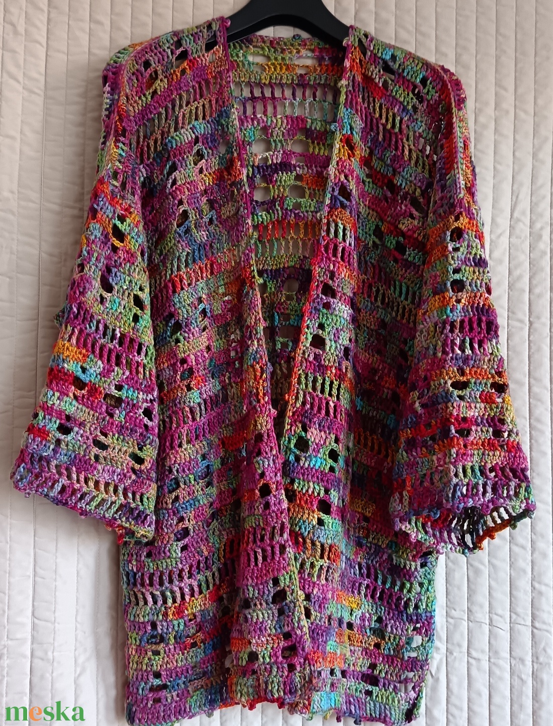 Multicolor kimonó - ruha & divat - női ruha - kardigánok - Meska.hu