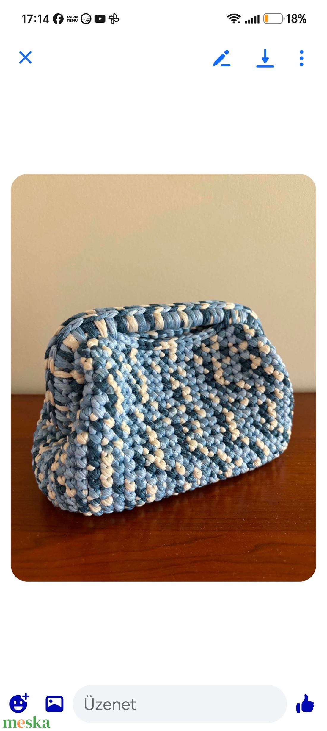 Jeans clutch - táska & tok - kézitáska & válltáska - válltáska - Meska.hu