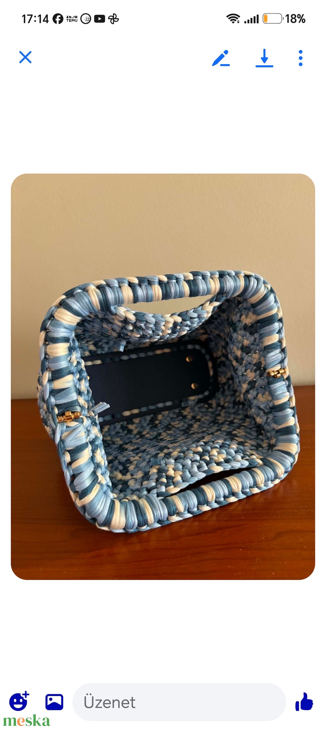 Jeans clutch - táska & tok - kézitáska & válltáska - válltáska - Meska.hu