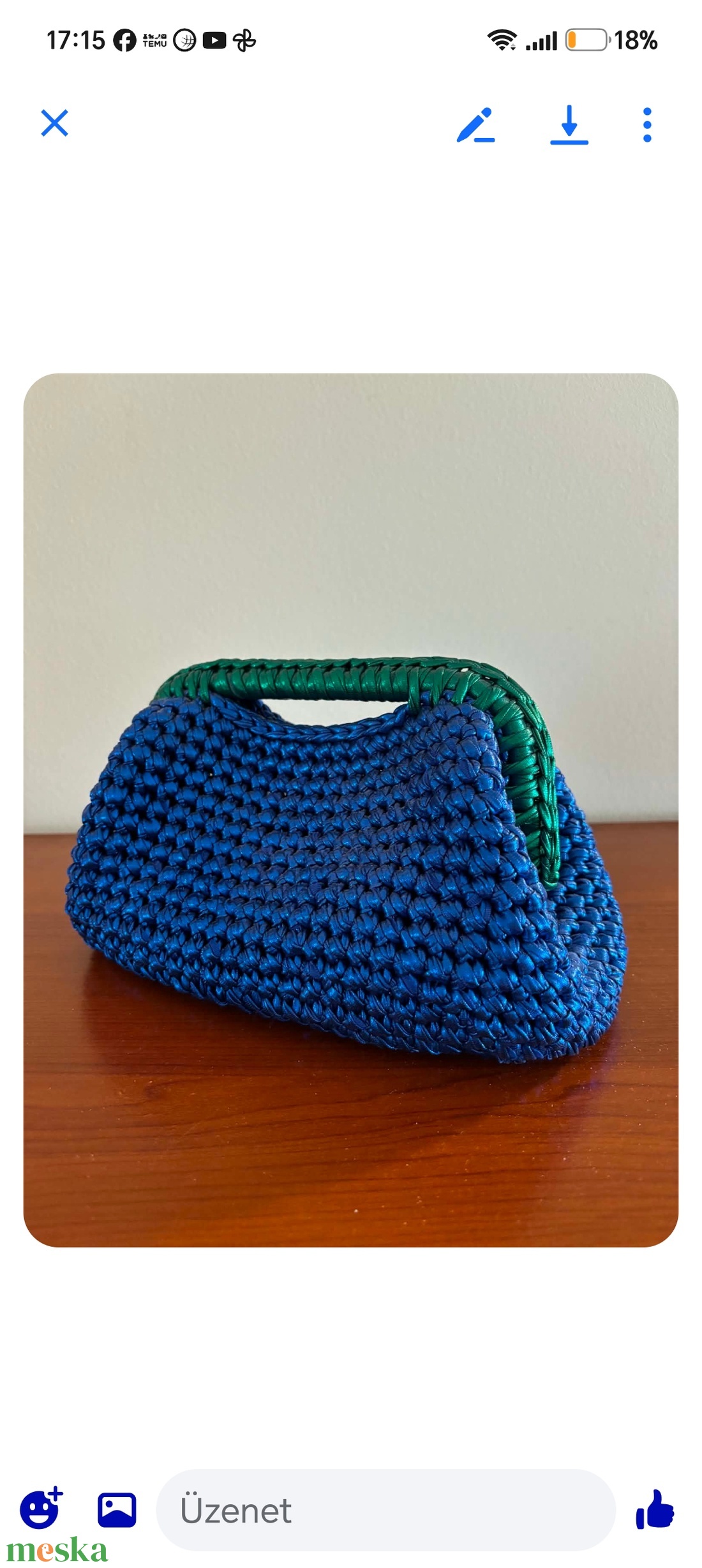 Majorelle clutch - táska & tok - kézitáska & válltáska - alkalmi táska - Meska.hu