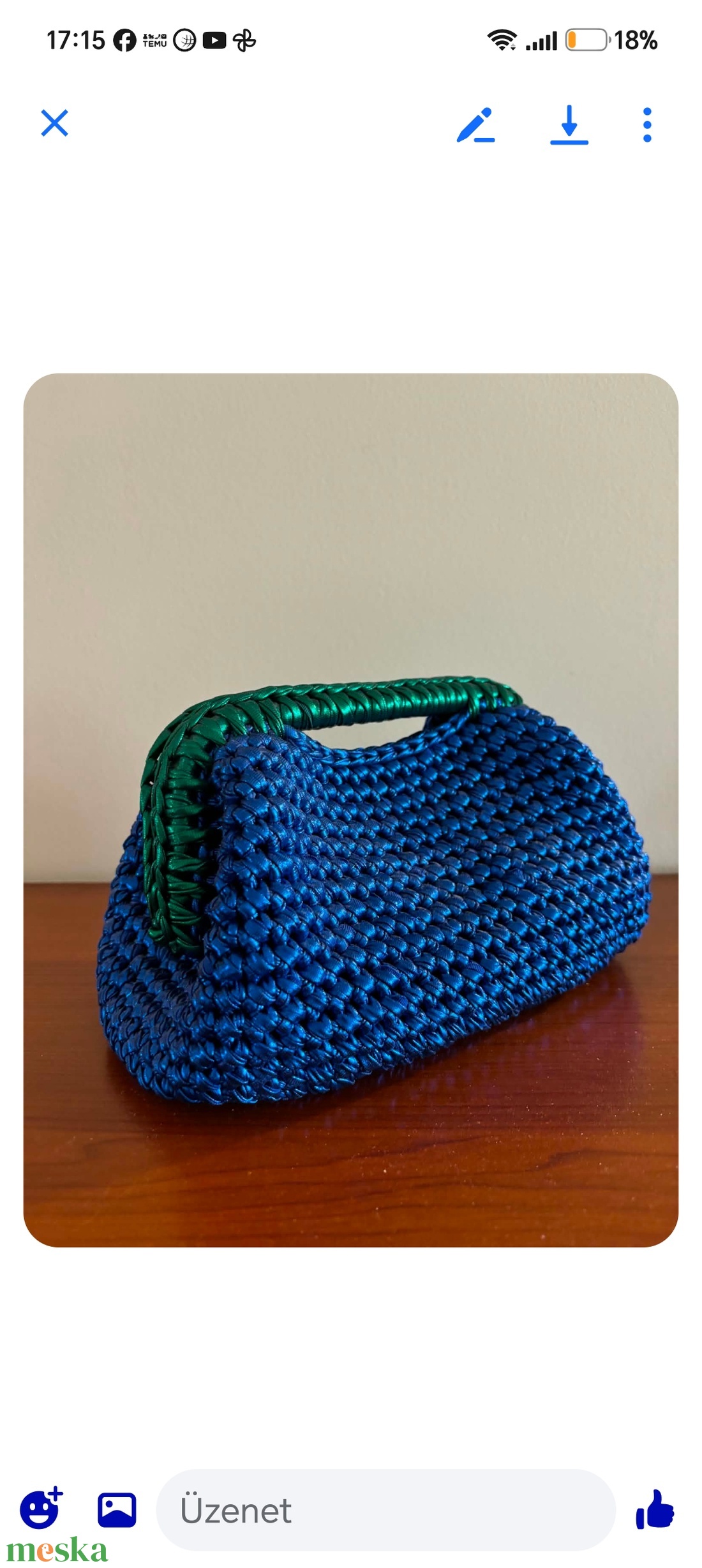 Majorelle clutch - táska & tok - kézitáska & válltáska - alkalmi táska - Meska.hu