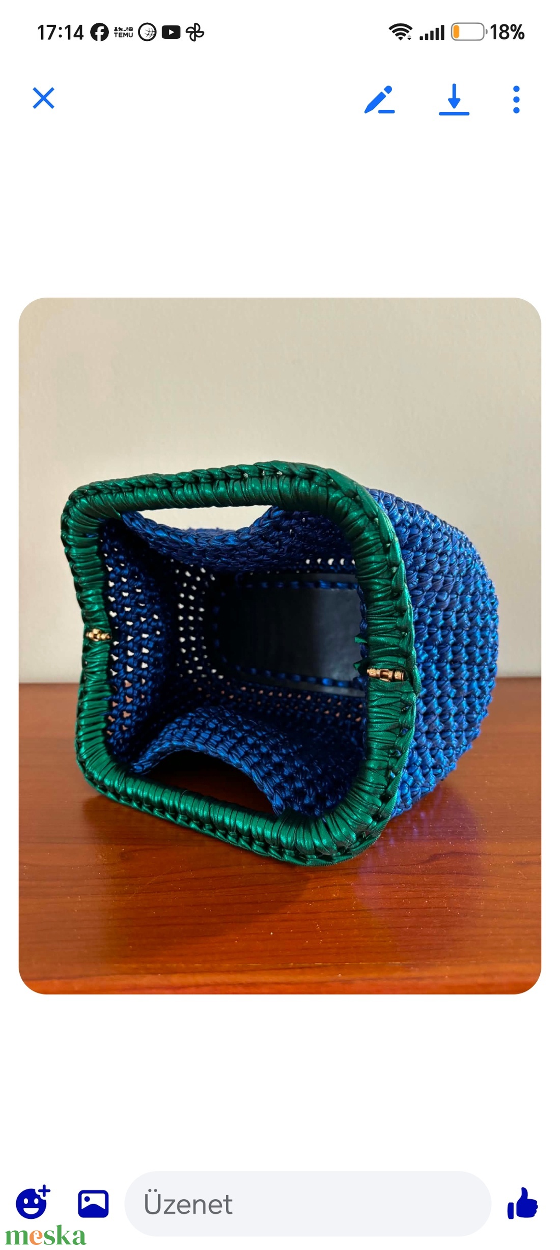 Majorelle clutch - táska & tok - kézitáska & válltáska - alkalmi táska - Meska.hu