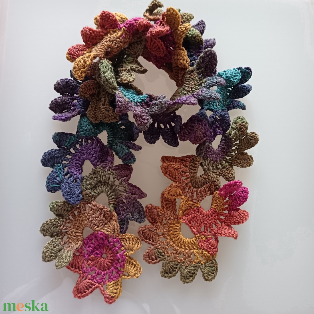Virágos sál - ruha & divat - sál, sapka, kendő - sál - Meska.hu