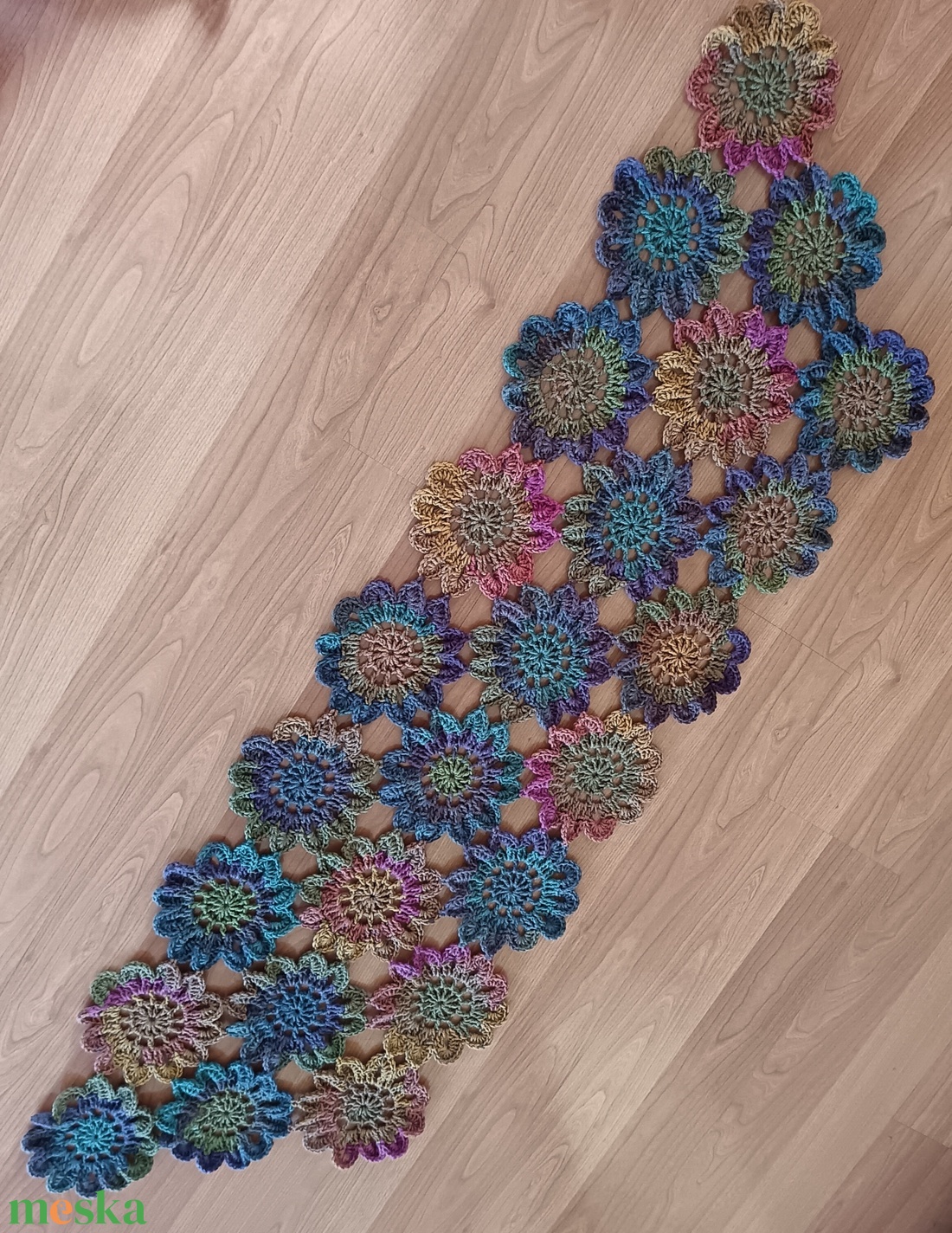 Őszi erdő horgolt sál, vállkendő - ruha & divat - sál, sapka, kendő - vállkendő - Meska.hu