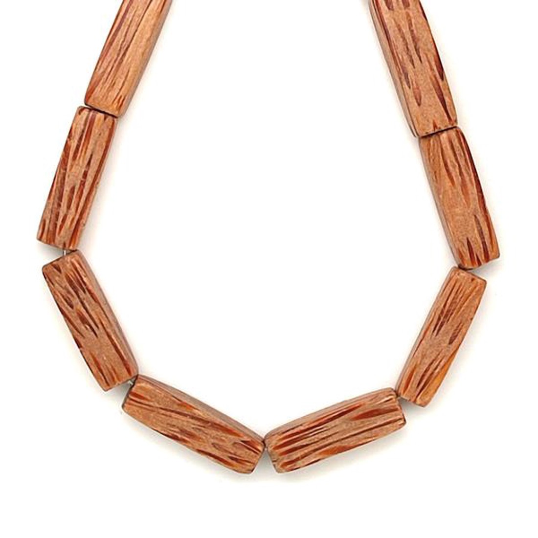 Bambusz világos hasáb 20-22x6mm 80cm  ékszerkészítő alapanyag (füzér) - kellékek & szerszámok - ásvány alapanyag - ásványfüzér - Meska.hu