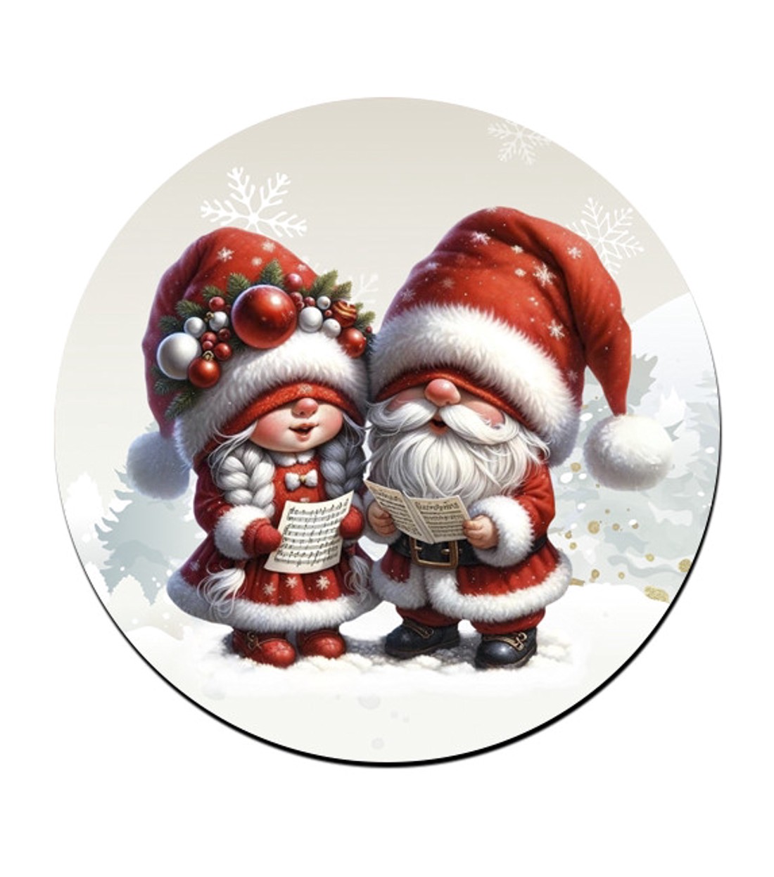 Éneklő karácsonyi manók mintás bögre alátét -  - Meska.hu