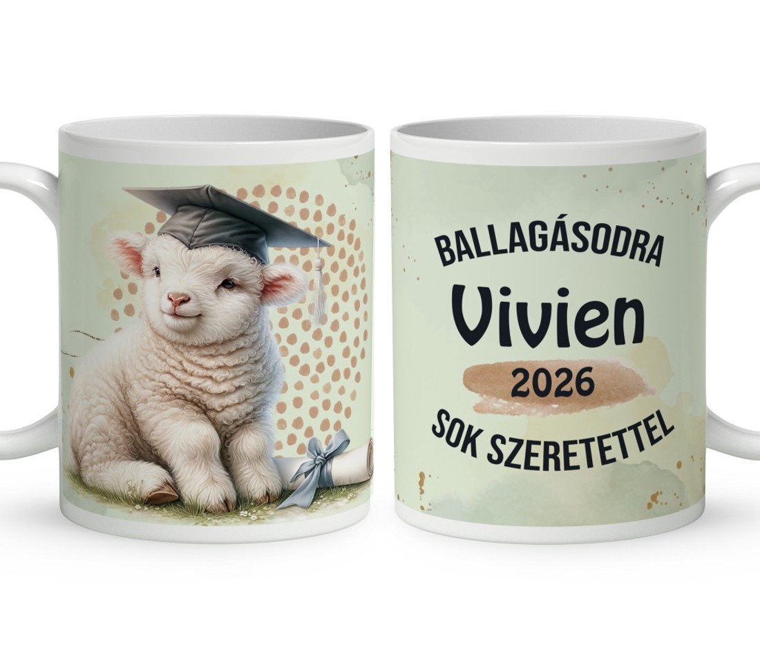 Névvel kérhető Bárány - 2026 évi Ballagásra mintás bögre - otthon & életmód - konyhafelszerelés, tálalás - tálalás - bögre & csésze - Meska.hu