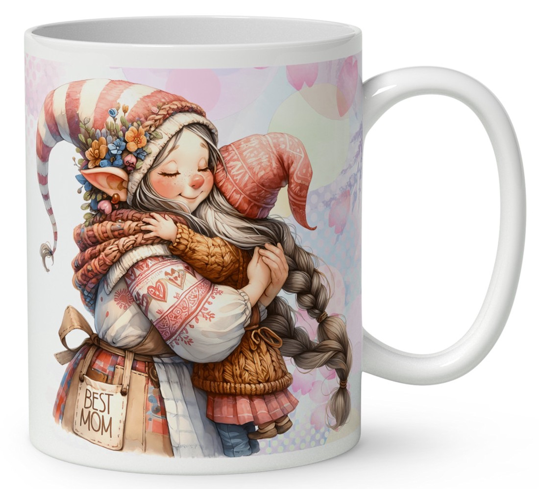 Névvel kérhető - Cuki Anya manó és manócskája mintás bögre - otthon & életmód - konyhafelszerelés, tálalás - tálalás - bögre & csésze - Meska.hu