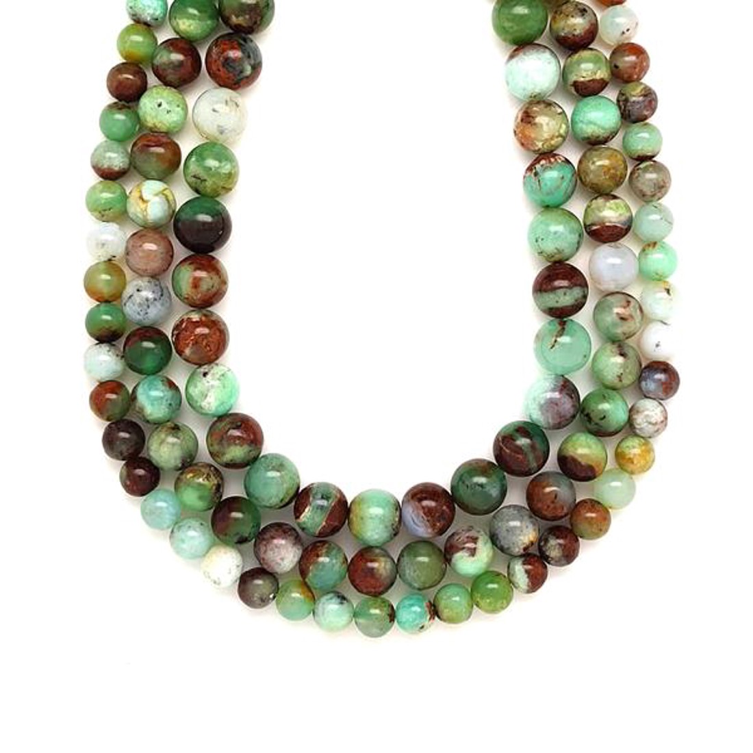 Krizopráz golyó AB 12-13mm ékszerkészítő alapanyag (füzér) - kellékek & szerszámok - ásvány alapanyag - ásványfüzér - Meska.hu